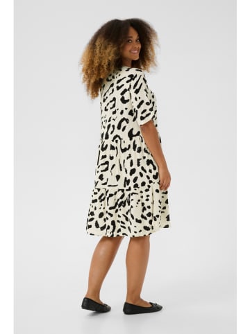 CULTURE Kleid in Creme/ Schwarz