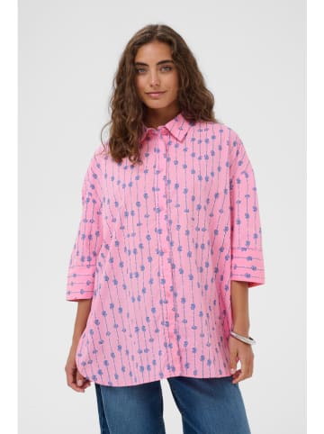CULTURE Blouse lichtroze/blauw