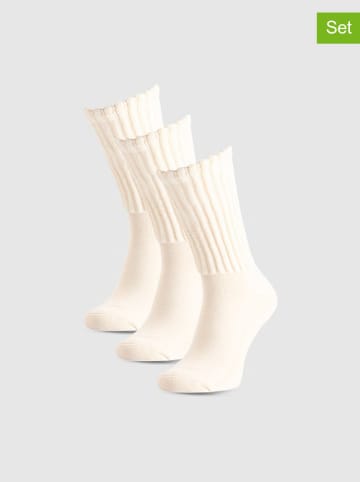 4F 3-delige set: sokken crème