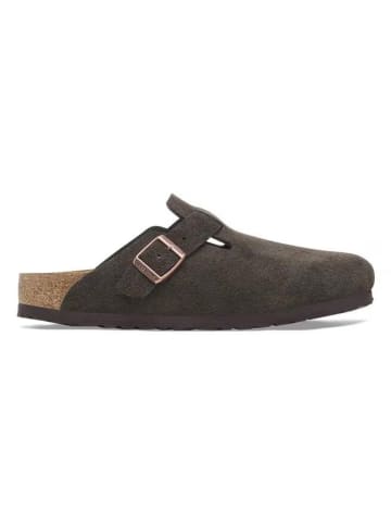 Birkenstock Leren clogs "Boston" bruin - wijdte S