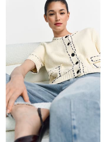 Rich & Royal Cardigan in Creme
