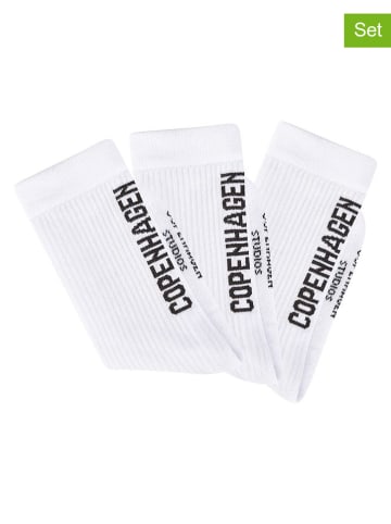 Copenhagen Studios 3er-Set: Tennissocken in Weiß