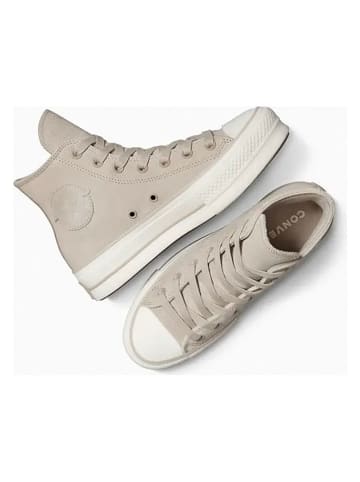 Converse Skórzane sneakersy "Chuck Taylor All Star Lift Platform" w kolorze beżowym