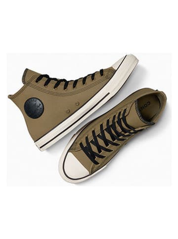 Converse Leder-Sneakers "Chuck Taylor All Star Hi" in Khaki