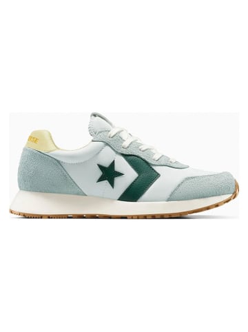 Converse Leder-Sneakers "Omega" in Weiß/ Hellblau/ Grün