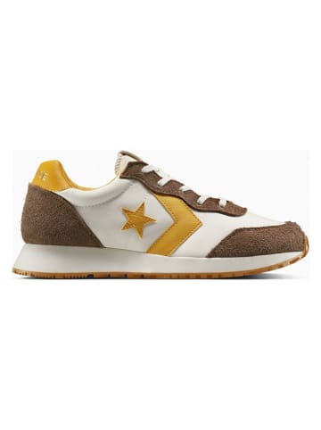 Converse Leder-Sneakers "Omega" in Braun/ Gelb/ Weiß