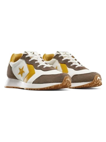 Converse Leder-Sneakers "Omega" in Braun/ Gelb/ Weiß
