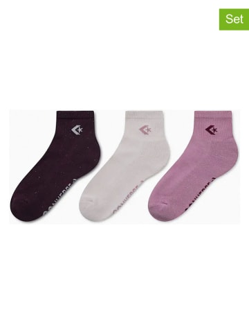 Converse 3er-Set: Socken "Nep" in Pink/ Braun/ Creme
