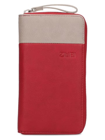 Zwei Geldbörse in Rot/ Beige - (B)11 x (H)20 x (T)3 cm