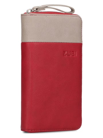 Zwei Geldbörse in Rot/ Beige - (B)11 x (H)20 x (T)3 cm