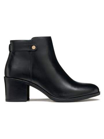 Geox Leder-Stiefeletten "New Ascheel" in Schwarz
