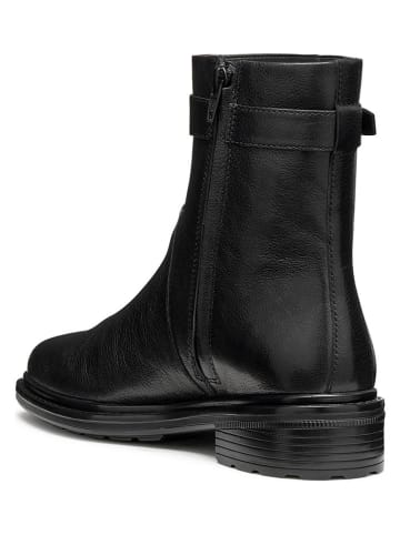 Geox Skórzane botki "Walk Pleasure" w kolorze czarnym