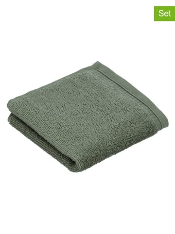 Vossen 2-delige set: gastendoeken "Detox Time" kaki