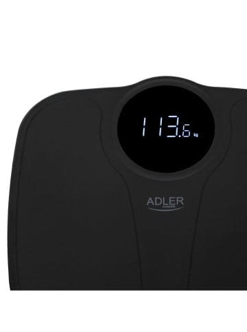Adler Personenwaage in Schwarz - 180 kg