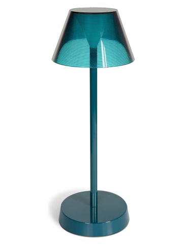 WD lifestyle LED-Tischleuchte in Petrol - (H)34 x Ø 12,5 cm