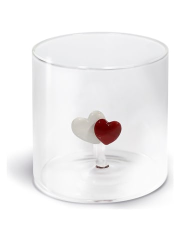 WD lifestyle Szklanka "Hearts" w kolorze czerwonym - 250 ml