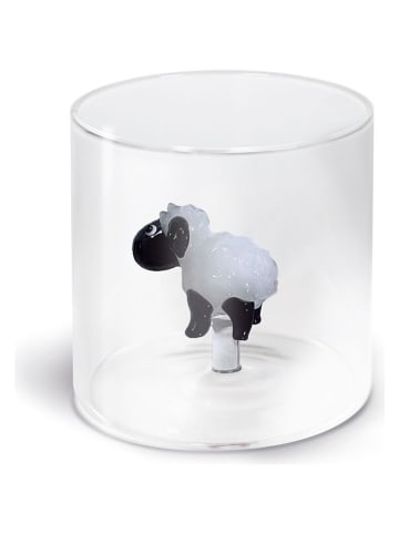 WD lifestyle Drinkglas "Sheep" transparant/wit - 250 ml