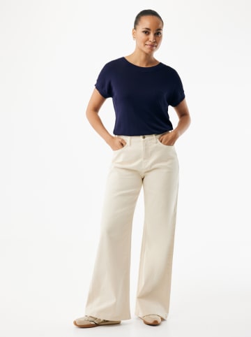Mexx Dżinsy - Wide leg - w kolorze kremowym