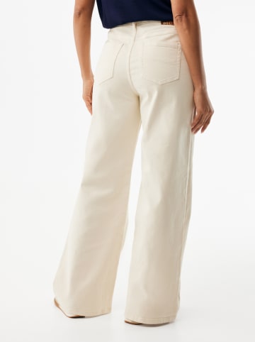 Mexx Dżinsy - Wide leg - w kolorze kremowym