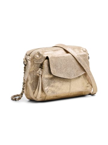 Pieces Leder-Umhängetasche "Aina" in Gold - (B)24 x (H)17 x (T)4 cm