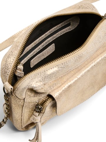 Pieces Leder-Umhängetasche "Aina" in Gold - (B)24 x (H)17 x (T)4 cm