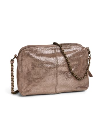 Pieces Leder-Umhängetasche "Aina" in Taupe - (B)24 x (H)17 x (T)4 cm