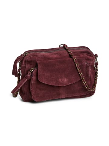 Pieces Leder-Umhängetasche "Aina" in Hellbraun - (B)24 x (H)17 x (T)4 cm
