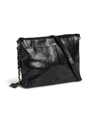 Pieces Leder-Umhängetasche "Feliza" in Schwarz - (B)21,5 x (H)15,5 x (T)5 cm