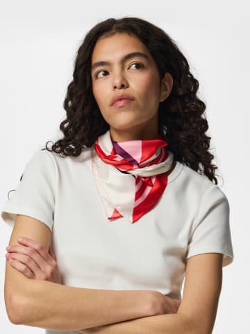 Pieces Tuch "Justine" in Rosa/ Rot/ Lila - (L)66 x (B)66 cm