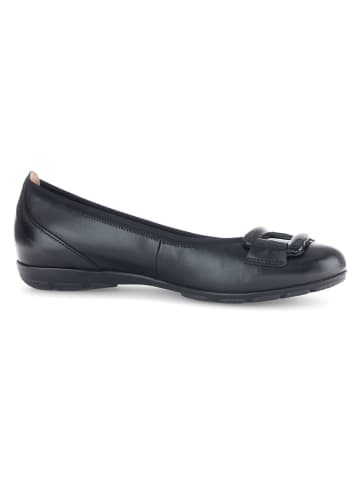 Gabor Leder-Ballerinas in Schwarz