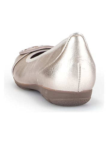 Gabor Leder-Ballerinas in Gold