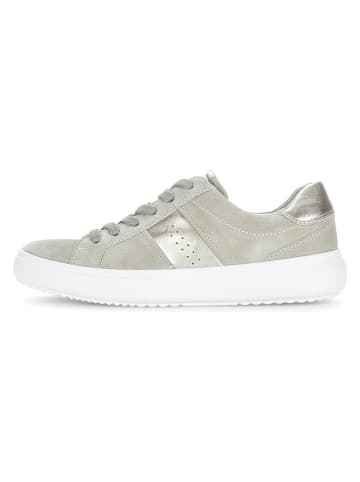 Gabor Leren sneakers goudkleurig/groen