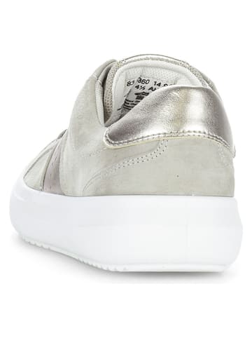 Gabor Leren sneakers goudkleurig/groen