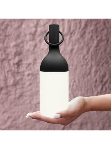 lumisky Lampion LED "Elo" w kolorze biało-czarnym - wys. 31 x Ø 10 cm