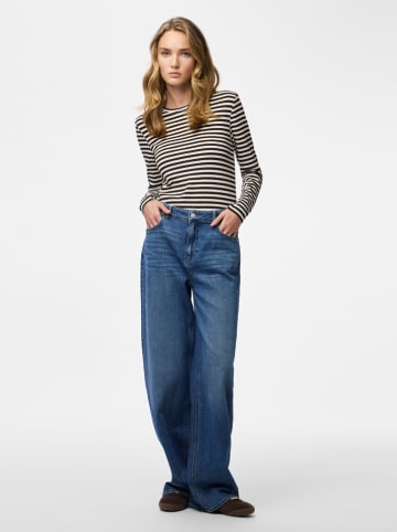 Pieces Longsleeve in Weiß/ Braun