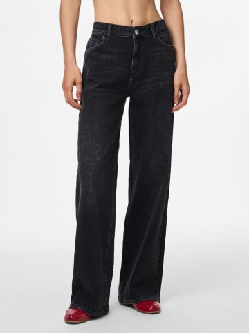 Pieces Spijkerbroek - wide leg - zwart