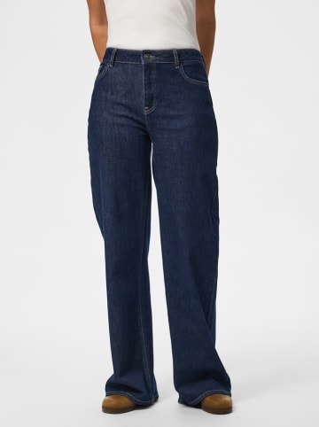 Pieces Spijkerbroek - wide leg - donkerblauw