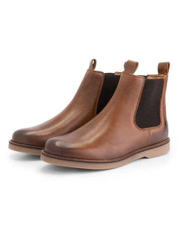Leren chelseaboots "Charente" lichtbruin