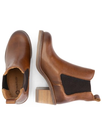 TRAVELIN' Leder-Stiefeletten "Ivry" in Hellbraun