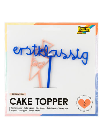 folia PAPER Caketopper "Erstklassik" - ab 6 Jahren - 2 Stück