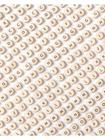 folia PAPER Buchstabenperlen "Wood" - ab 6 Jahren - 100 Stück