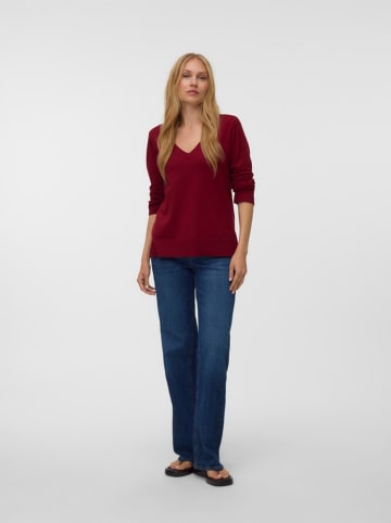 Vero Moda Sweter w kolorze bordowym