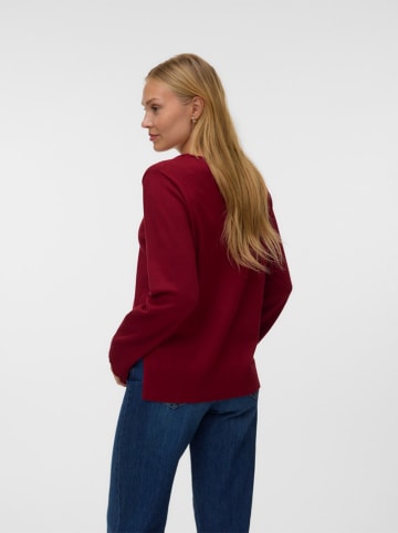 Vero Moda Sweter w kolorze bordowym