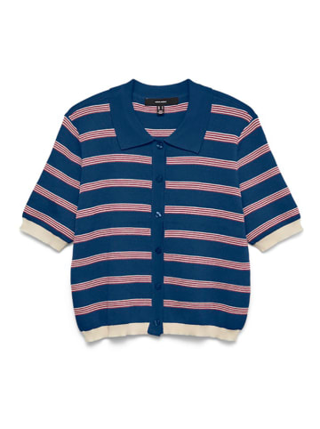Vero Moda Cardigan in Creme/ Dunkelblau/ Rot
