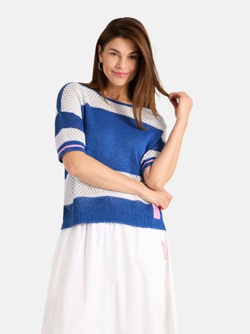 LIEBLINGSSTÜCK Trui wit/blauw