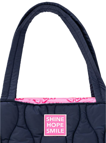 Zwillingsherz Shopper bag "Quilting & Patch" w kolorze granatowym - 50 x 35 x 13 cm