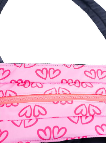 Zwillingsherz Shopper "Steppung & Patch" in Dunkelblau - (B)50 x (H)35 x (T)13 cm