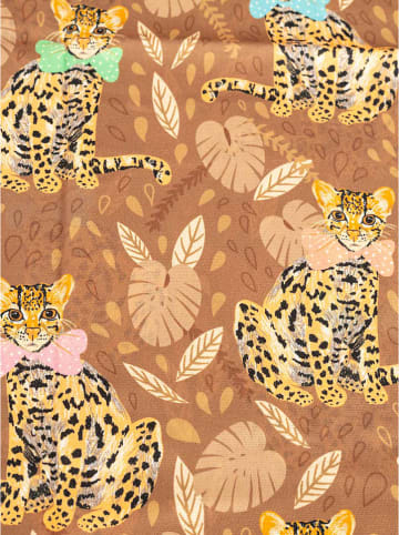 Zwillingsherz Schal "Leopard" in Hellbraun - (L)145 x (B)104 cm