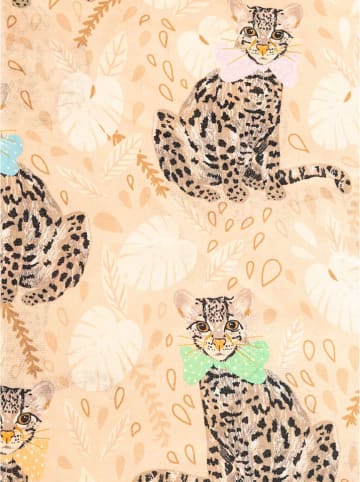 Zwillingsherz Schal "Leopard" in Beige - (L)145 x (B)104 cm