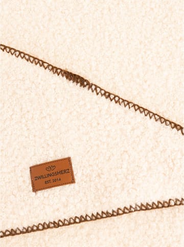 Zwillingsherz Dreieckstuch "Teddy Stitch" in Beige - (L)164 x (B)70 cm